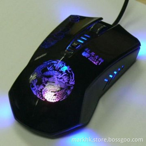 Wired Gaming Mouse with Blue LED Light